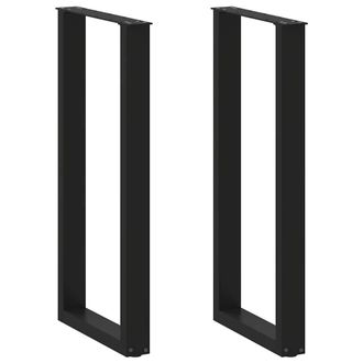 vidaXL Vidaxl Gambe Per Tavolo Da Bar A Forma Di U 2 Pz Nere