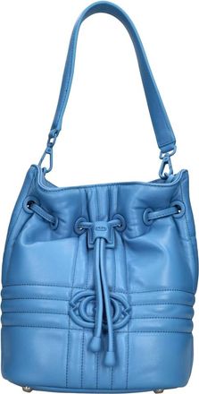 La Carrie Grate Ginger Bucket Bag - Dames - Schoudertassen - Blauw - ONE Size - Leer - Tassen