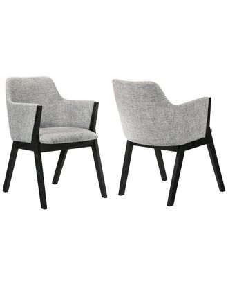 Armen Living Renzo Wood Dining Side Chairs, Set Of 2