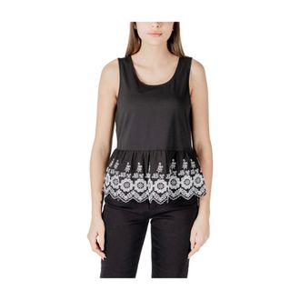 Ichi Ichi, Dames, Tops, Grijs, Maat: S Katoen