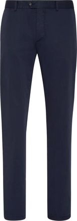 Philipp Plein Lange Chino Broek - Heren - Chinos - Blauw - 5XL - Katoen - Broeken