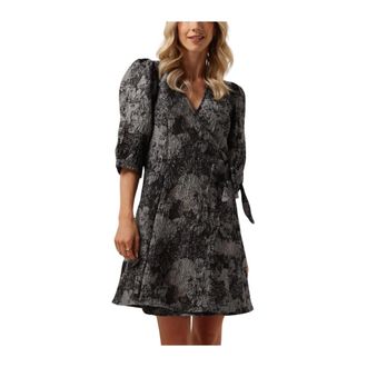 Notre-V Kleedjes, Dames, Zwart, XL, Elegante Zwarte Mini Jurk