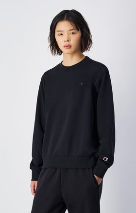 Champion Sweatshirt CHAMPION, Damen, Gr. L (42/44), schwarz (nbk), Obermaterial: 70% Baumwolle, 30% Polyester, Sweatshirts Sweatshirt