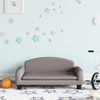 vidaXL Sof&aacute; Para Ni&ntilde;os De Tela Gris Taupe 70x45x30 Cm Vidaxl