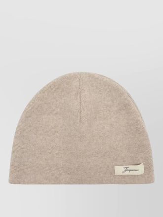 Jacquemus le bonnet chevron wool ribbed hat