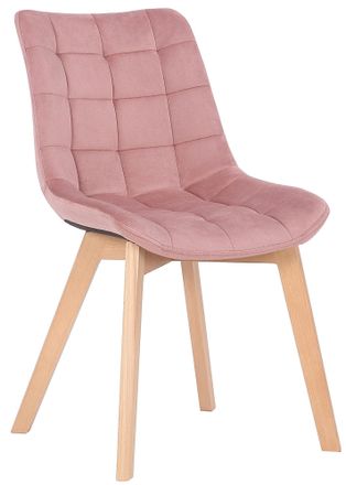 Clp Silla De Comedor Passaic En Terciopelo Rosado