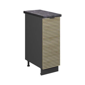 Vicco Armario De Farmacia Fame-line, Panel De Roble, 30 Cm, Et Antracita, Vicco