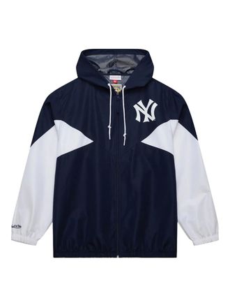 Mitchell & Ness Windjack met logodetail - Blauw
