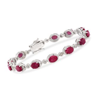 Ross-Simons Ruby Bracelet in Sterling Silver