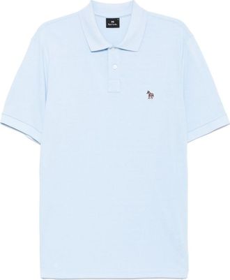 Paul Smith Blue Solid Shirt Collar Polo