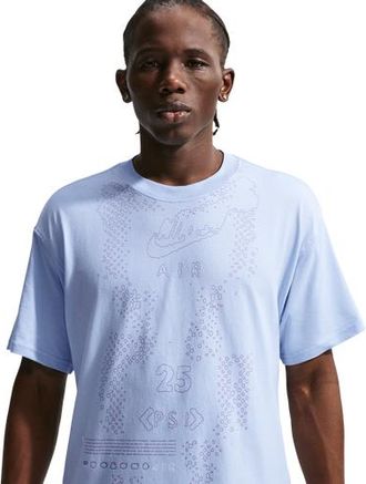 Nike Mens Max 90 Short Sleeve T-Shirt - Hydrogen Blue/Bright Violet Size 3XL