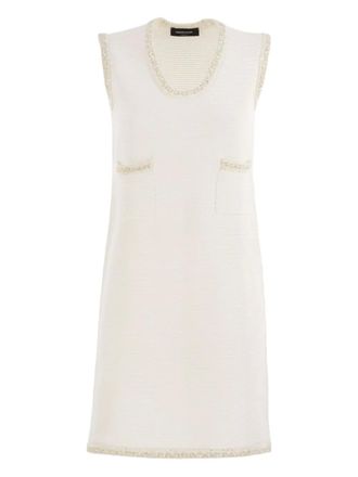 Fabiana Filippi sequin rush-stitch knit dress - women - Cotton - 42 - Neutrals