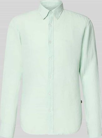 Boss Orange by Hugo Boss BOSS Orange Regular Fit Freizeithemd aus reinem Leinen Modell RELEGANT in Tuerkis, Gr&ouml;&szlig;e XXXL