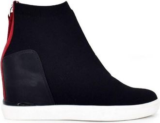 Renato Garini Womens Regina-244 Stretch Zip Platform Sneakers In Black