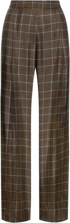 Oscar De La Renta Pantaloni con motivo Principe di Galles - Marrone