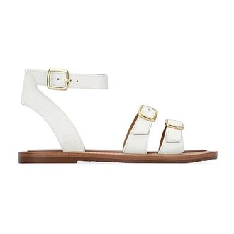 Celine Flat Sandals, female, White, 7 UK, Scarpa