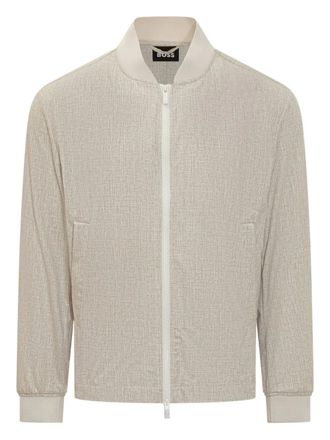 BOSS two-way zip jacket - White