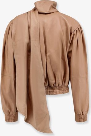 Chlo&eacute; Womens Leather Jacket Pink