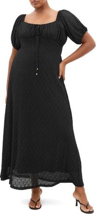 City Chic Lani Lace Maxi Dress in Black at Nordstrom, Size 10W
