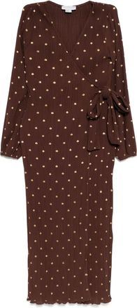 Never Fully Dressed Abito a portafoglio Chocolate Plisse - Marrone