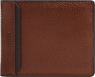 Fossil Mens Huntington Leather Bifold with Flip ID
