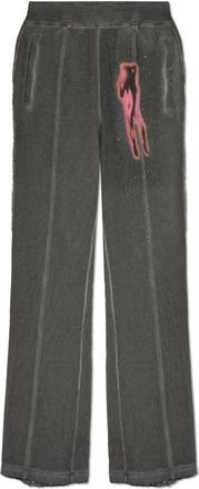 Diesel Wide Trousers, male, Gray, Size: 2XL P-Quinn Sweatpants
