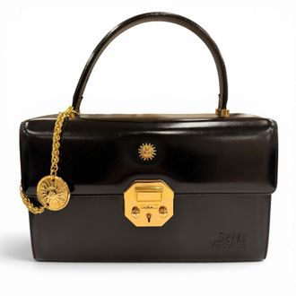 Versace Sunburst Leather Handbag