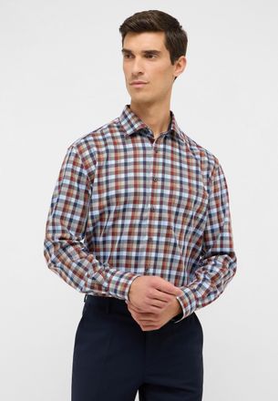Eterna Langarmhemd ETERNA MODERN FIT, Herren, Gr. 40, Normalgr&ouml;ssen, blau, Twill, 100% Baumwolle, tailliert, Manschette, Hemden Langarmhemd, NON IRON (b&uuml;gelf