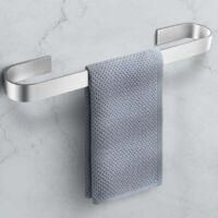 OEM Toallero De Pared Autoadhesivo De 40 Cm De Altura, Color Plateado, Para Ba&ntilde;os, No Requiere Taladrar, Tambi&eacute;n Apto Como Toallero De Cocina. - Crezuo
