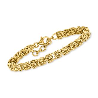 Ross-Simons Italian 14kt Yellow Gold-Plated Byzantine Bracelet