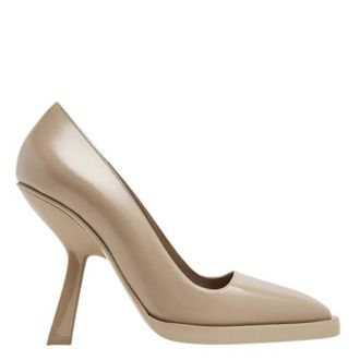 Ferragamo Anser X5 Leather Pumps, Size 9 C