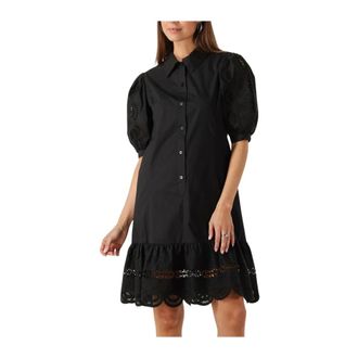Liu Jo Zwarte Mini Jurk Abito Ts.nav - Dames - Shirt Kleedjes - Zwart - XS - Kleedjes