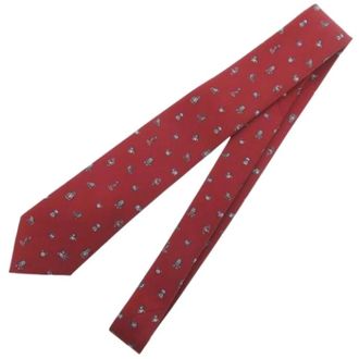 Louis Vuitton Pre-owned Cravat - Heren - Pre-owned - Rood - Maat: ONE Size Zijde
