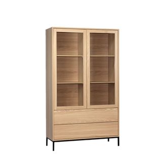 Klast Vitrina doble efecto madera natural 100x170 cm