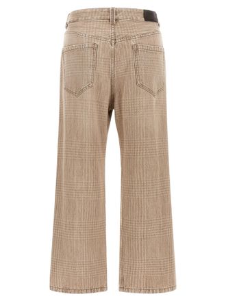 Brunello Cucinelli Prince of Wales Cotton Jeans - Beige