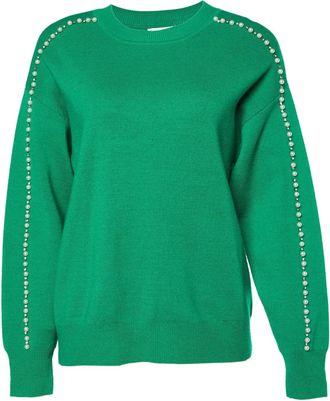 Sandro pre-owned bead-embellished sweater - Green