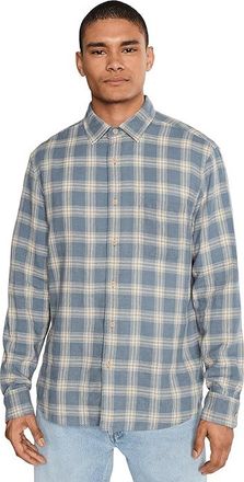 Faherty Palmetto Shirt Mens Clothing Shore Flint Plaid : 2XL, Linen/Viscose