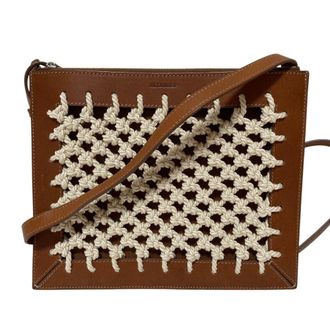 Jil Sander + Macrame Leather Shoulder Bag