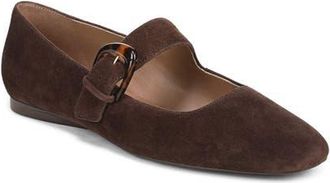 Naturalizer Cosmic Mary Jane Flat (Women)- Wide Width Available in Chocolate Suede at Nordstrom, Size 6.5