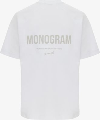 Genti Monogram Backprint T-shirt | Wit