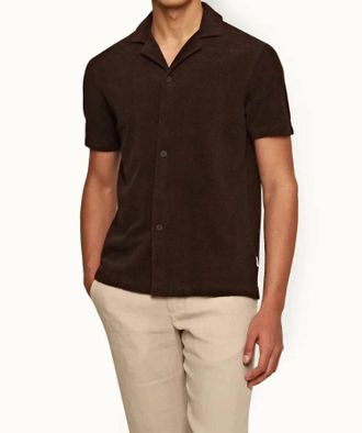 Orlebar Brown Mens Howell James Bond Polo In Truffle
