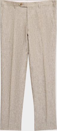 Zanella Mens Parker Linen Flat-Front Pants