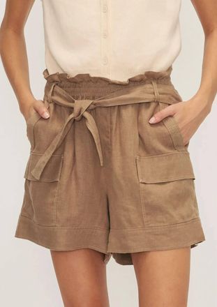 Mélissa Nepton Spencer Cuffed Short In Soft Khaki