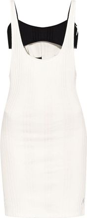 The Attico layered cut-out mini dress - women - Cotton - 36 - White