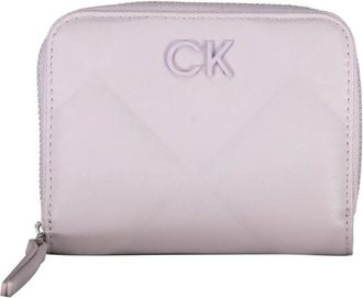 Calvin Klein Polyester Portemonnee - Dames - Portefeuilles - Paars - ONE Size - Polyester - Accessoires