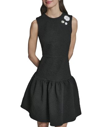 Karl Lagerfeld Karl Lagerfeld Solid Floret Stretch Dress
