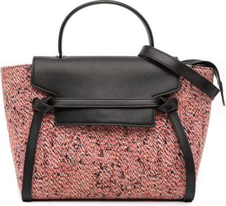 Celine Pre-owned Celine Micro Tweed Belt Satchel Ladies F-CA-2107