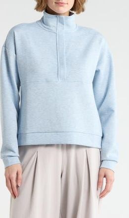 Yogalicious Skyline Scuba Knit Half Zip Sweatshirt in Heather Thunderstorm at Nordstrom Rack, Size X-Large