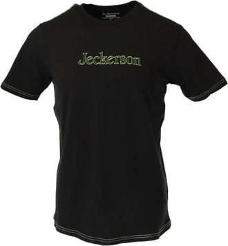 Jeckerson Zachte Katoenen Crew Neck T-Shirt - Heren - T-shirts - Zwart - L - Katoen - Tops