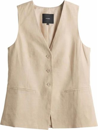someday Noronja Vest - Dames - Jassen - Bruin - Maat: XS Linnen